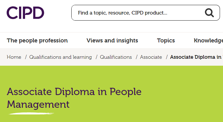 7. CIPD Level 5 Associate Diploma In People Management