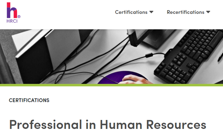 3. Professional In Human Resources (PHR)