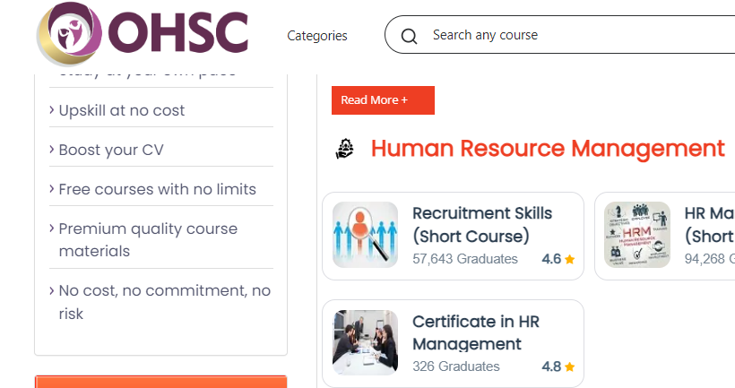 7. Oxford Home Study Center HR Courses