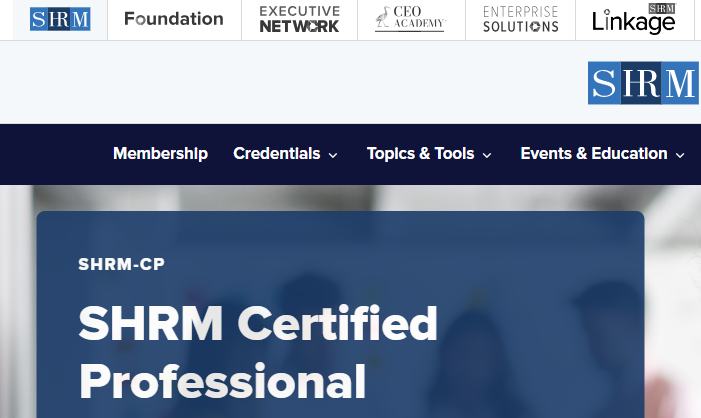 6. SHRM Certified Professional (SHRM-CP)